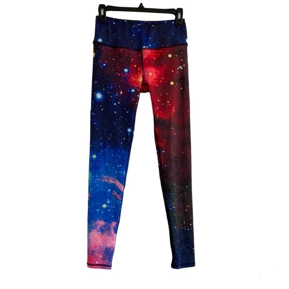 Noli Yoga Leggings Space Galaxy Workout Pants Size Medium